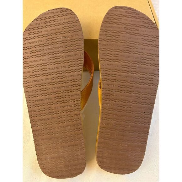 Yellow box flip flops size 9 foam macai brown - Picture 6 of 7